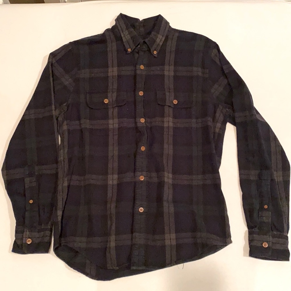 Abercrombie & Fitch Men’s Black Plaid Flannel
